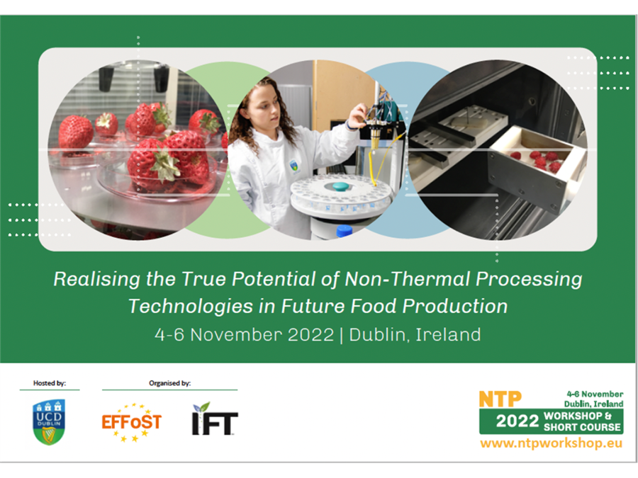 Message Call for Abstracts - EFFoST / IFT-NPD Workshop on Nonthermal Processing of Foods  bekijken